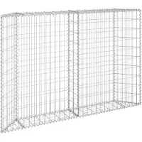 vidaXL Gabionen-Hochbeet Trapezform Verzinkter Stahl 150x20x100 cm