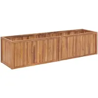 vidaXL Garten-Hochbeet 200 x 50 x 50 cm Massivholz Teak