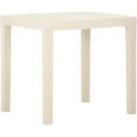 vidaXL Gartentisch Weiß 79x65x72 cm Kunststoff