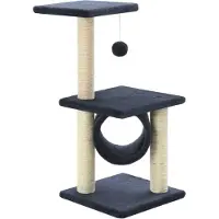 vidaXL Katzen-Kratzbaum Sisal 65 cm Dunkelblau