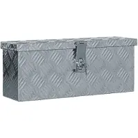 vidaXL Aluminiumkiste 48,5 x 14 x 20 cm Silbern