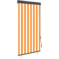 vidaXL Außenrollo 80 x 250 cm Weiß und Orange