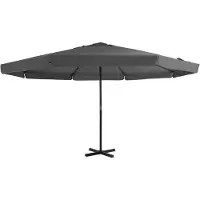 vidaXL Sonnenschirm mit Aluminium-Mast 500 cm Anthrazit