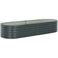 vidaXL Garten-Hochbeet 240x80x44 cm Verzinkter Stahl Grau