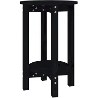 vidaXL Couchtisch Schwarz Ø 40x60 cm Massivholz Kiefer