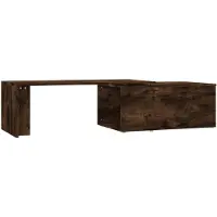 vidaXL Couchtisch Räuchereiche 150x50x35 cm Holzwerkstoff