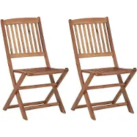 vidaXL Klappbare Gartenstühle 2 Stk. Massivholz Akazie