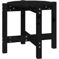 vidaXL Couchtisch Schwarz Ø 52,5x45 cm Massivholz Kiefer