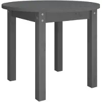 vidaXL Couchtisch Grau Ø 55x45 cm Massivholz Kiefer