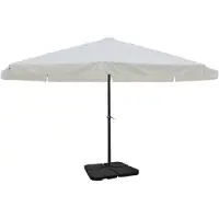 vidaXL Sonnenschirm Aluminium Tragbarer Sonnenschirmständer Weiß