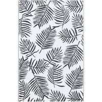 vidaXL Outdoor-Teppich ARAKIL Weiß und Schwarz 190x290 cm PP