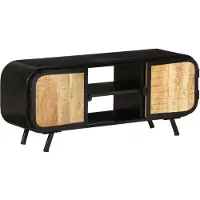 vidaXL TV-Schrank 110x30x45 cm Raues Mangoholz