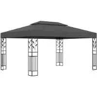 vidaXL Pavillon mit Doppeldach 3x4 m Anthrazit