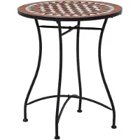 vidaXL Bistrotisch Mosaik Keramik Braun 60 cm
