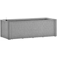 vidaXL Garten-Hochbeet mit Selbstbewässerungssystem Grau 100x43x33 cm