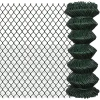 vidaXL Maschendrahtzaun Stahl 1x15 m Grün