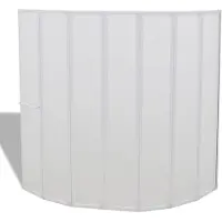 vidaXL Duschwand 140 x 168 cm 7 Paneele Faltbar mit Handtuchhalter