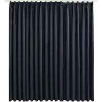 vidaXL - Vorhang - Verdunkelung - mit - Haken - 290x245 - cm - schwarz