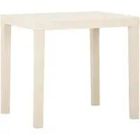 vidaXL Gartentisch Weiß 79x65x72 cm Kunststoff