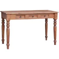 vidaXL Schreibtisch mit Schubladen 117x57x75 cm Altholz Massiv