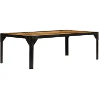 vidaXL Couchtisch Raues Massives Mangoholz und Stahl 110 cm