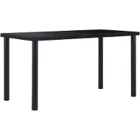 vidaXL Esstisch Schwarz 140 x 70 x 75 cm Hartglas