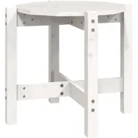 vidaXL Couchtisch Weiß Ø 52,5x45 cm Massivholz Kiefer
