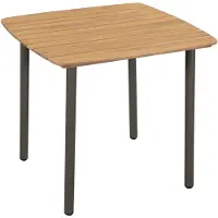 vidaXL Couchtisch 80x80x72 cm Massivholz Akazie und Stahl
