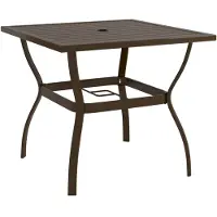 vidaXL Gartentisch Braun 81,5x81,5x72 cm Stahl