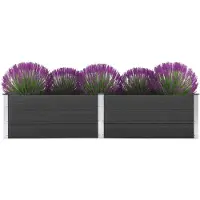 vidaXL Garten-Hochbeet 250 x 100 x 54 cm WPC Grau