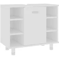 vidaXL Badezimmerschrank Weiß 60x32x53,5 cm Holzwerkstoff