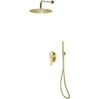 vidaXL Duschsystem Edelstahl 201 Golden