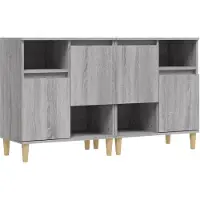 vidaXL Sideboards 2 Stk. Grau Sonoma 60x35x70 cm Holzwerkstoff