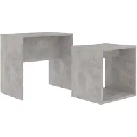 vidaXL Couchtisch-Set Betongrau 48x30x45 cm Holzwerkstoff