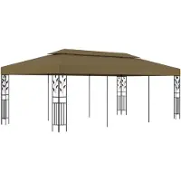 vidaXL Pavillon 6x3 m Taupe 180 g/m²