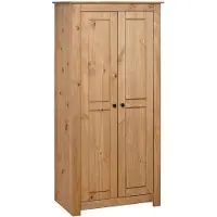 vidaXL Kleiderschrank 3-Türig 118×50×171,5 Cm Kiefer Panama Serie | Farbe: Braun | Größe: 80 x 50 x 171.5 cm