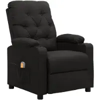 vidaXL Massagesessel Schwarz Stoff