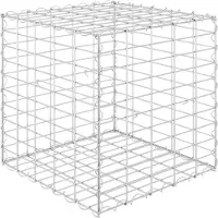 vidaXL Würfel-Gabionen-Hochbeet Stahldraht 50x50x50 cm