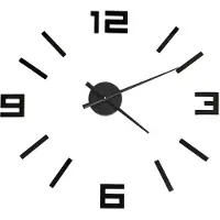 vidaXL 3D-Wanduhr Modernes Design Schwarz 100 cm XXL