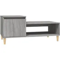 vidaXL Couchtisch Grau Sonoma 100x50x45 cm Holzwerkstoff