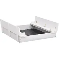 vidaXL - Sandkasten 95x90x15 cm Fichte weiß