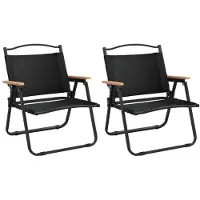 vidaXL Campingstühle 2 Stk. Schwarz 54x43x59 cm Oxford-Gewebe