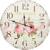 vidaXL Vintage Wanduhr Blumen 60 cm