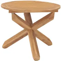 vidaXL Garten-Esstisch Ø90x75 cm Massivholz Teak