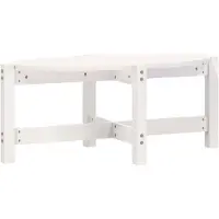 vidaXL Couchtisch Weiß 87x48x35 cm Massivholz Kiefer