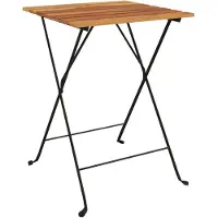 vidaXL Bistrotisch Klappbar 55x54x71 cm Massivholz Teak und Stahl