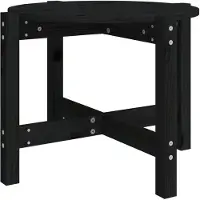 vidaXL Couchtisch Schwarz Ø 62,5x45 cm Massivholz Kiefer