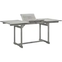 vidaXL Garten-Esstisch (120-170)x80x75 cm Massivholz Akazie