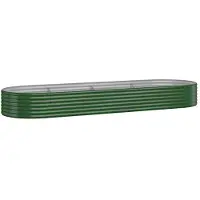 vidaXL Hochbeet Verzinkter Stahl 322x100x36 cm Grün