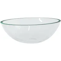 vidaXL Waschbecken Glas 50x37x14 cm Transparent